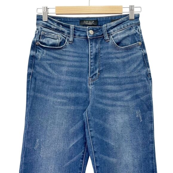 Judy Blue Dad Jeans Size 26 | 2/3 High Rise Straight Leg Vintage Wash JB88531 - Picture 5 of 12